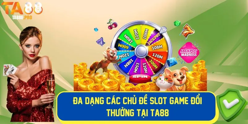 Đa dạng các chủ đề slot game đổi thưởng tại Ta88